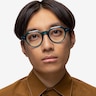Remy Crystal Blue AcetateEyeglass Frames for Men from EyeBuyDirect