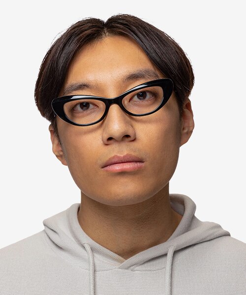 Leena Black AcetateEyeglass Frames for Men from EyeBuyDirect