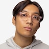 Layla Crystal Light Pink AcetateEyeglass Frames for Men from EyeBuyDirect