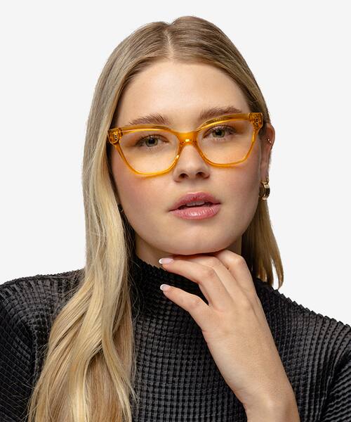 Crystal Yellow Layla -  Acetate Eyeglasses