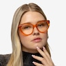 Kitty Crystal Orange AcetateEyeglass Frames for Women from EyeBuyDirect