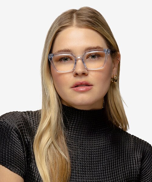 Caitlin Crystal Light Blue AcetateEyeglass Frames for Women from EyeBuyDirect