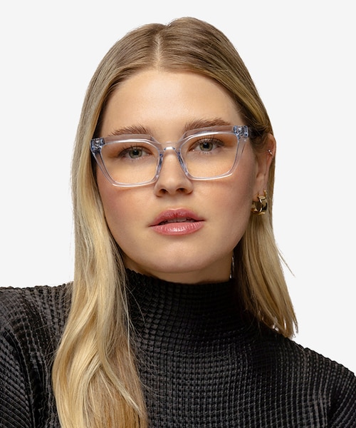 Caitlin Crystal Light Blue AcetateEyeglass Frames for Women from EyeBuyDirect