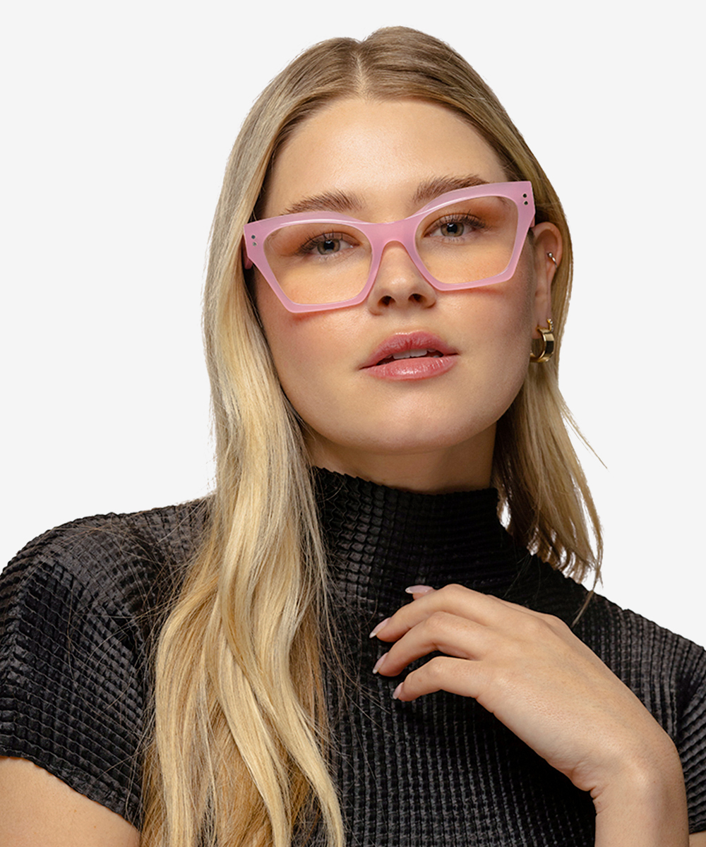 Elisa Cat Eye Pink Full Rim Eyeglasses | Eyebuydirect