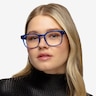 Dreams Crystal Blue AcetateEyeglass Frames for Women from EyeBuyDirect
