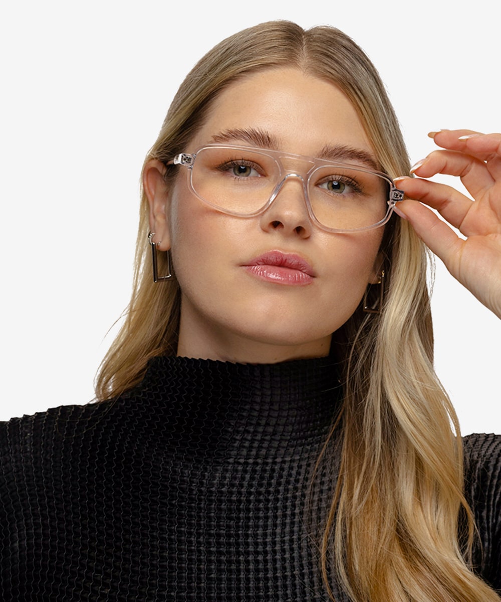 Crystal clear eyeglass frames on sale