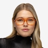 Meditate Crystal Orange AcetateEyeglass Frames for Women from EyeBuyDirect
