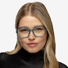 Attract Green Blue AcetateEyeglass Frames for Women from EyeBuyDirect