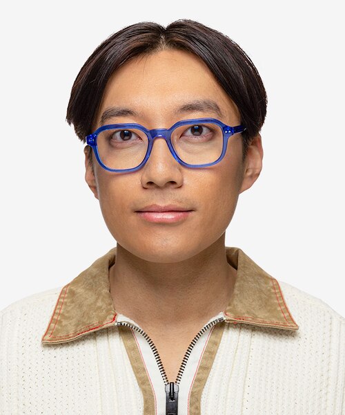 Kismet Crystal Blue AcetateEyeglass Frames for Men from EyeBuyDirect