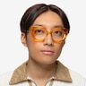Intention Crystal Yellow AcetateEyeglass Frames for Men from EyeBuyDirect