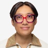 Intention Crystal Purple Pink AcetateEyeglass Frames for Men from EyeBuyDirect