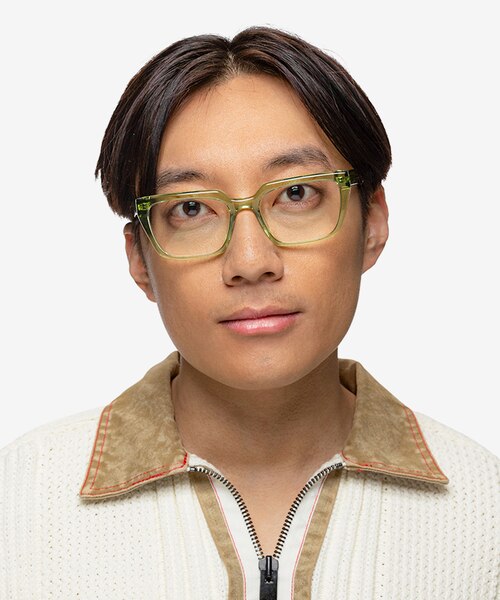 Wisdom Crystal Green AcetateEyeglass Frames for Men from EyeBuyDirect