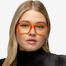 Ambition Crystal Orange AcetateEyeglass Frames for Women from EyeBuyDirect