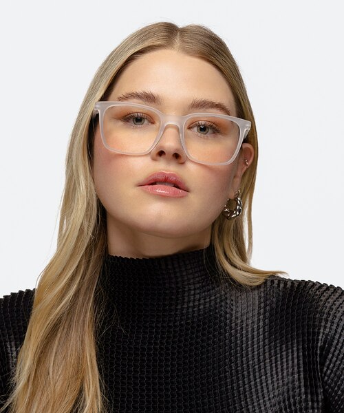 Accelerate Matte Clear PlasticEyeglass Frames for Women from EyeBuyDirect