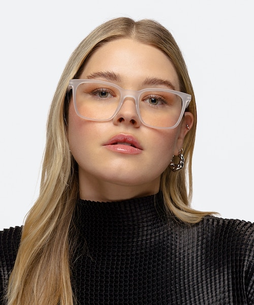 Accelerate Matte Clear PlasticEyeglass Frames for Women from EyeBuyDirect