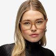 Accelerate Matte Crystal Brown PlasticEyeglass Frames for Women from EyeBuyDirect