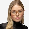 Accelerate Matte Crystal Brown PlasticEyeglass Frames for Women from EyeBuyDirect
