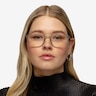 Attain Matte Crystal Gray PlasticEyeglass Frames for Women from EyeBuyDirect