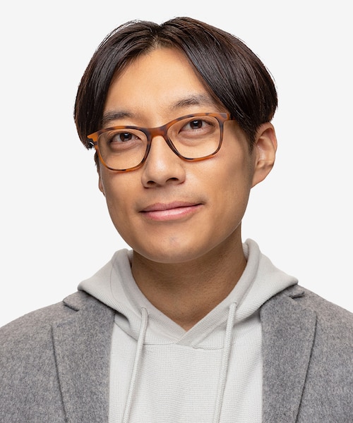 Upward Matte Tortoise PlasticEyeglass Frames for Men from EyeBuyDirect