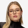 Upward Matte Crystal Gray PlasticEyeglass Frames for Women from EyeBuyDirect