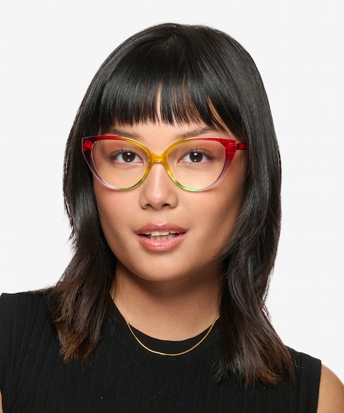 Pride On Multicolor PlasticEyeglass Frames for Women from EyeBuyDirect