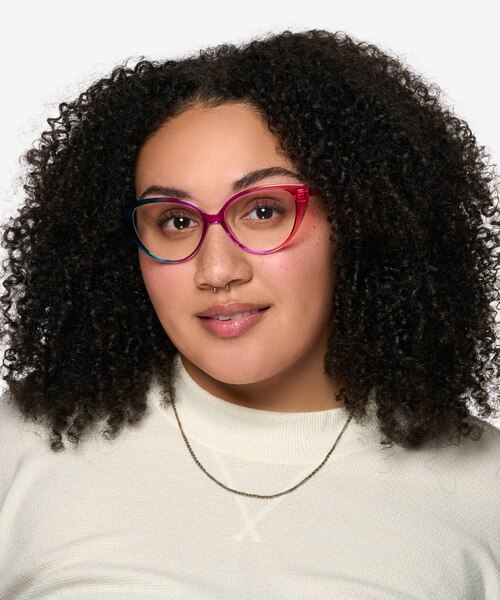 Pride On Purple Pink Rainbow PlasticEyeglass Frames for Men from EyeBuyDirect