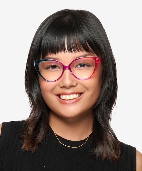 Pride On Purple Pink Rainbow PlasticEyeglass Frames for Women from EyeBuyDirect