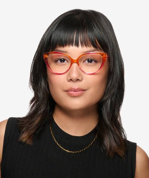 Orange Pink Pride On -  Plastic Eyeglasses