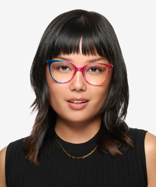 Positivity Purple Pink Rainbow PlastiqueMontures de lunettes de vue pour Femmes d'EyeBuyDirect