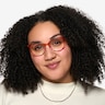 Positivity Orange Pink PlasticEyeglass Frames for Men from EyeBuyDirect