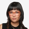 Positivity Orange Pink PlasticEyeglass Frames for Women from EyeBuyDirect