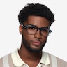 Nicolas Clear Blue Green AcetateEyeglass Frames for Men from EyeBuyDirect