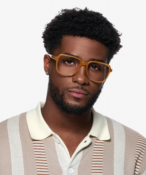 Brooke Orange AcetateEyeglass Frames for Men from EyeBuyDirect