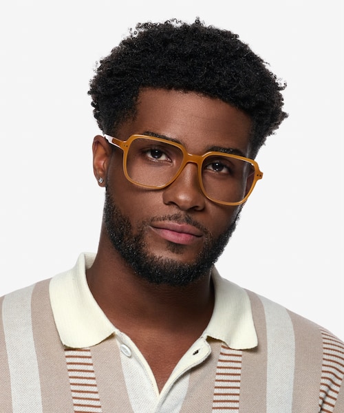 Brooke Orange AcetateEyeglass Frames for Men from EyeBuyDirect
