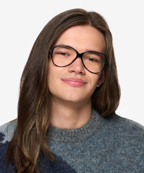 Shea Black AcetateEyeglass Frames for Men from EyeBuyDirect