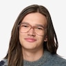 Shea Clear Brown AcetateEyeglass Frames for Men from EyeBuyDirect