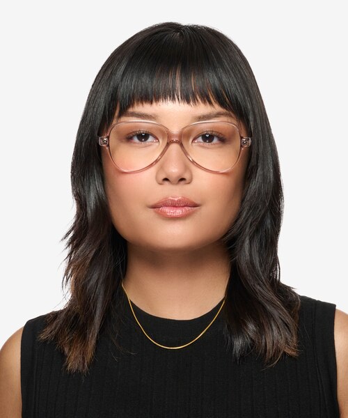 Shea Clear Brown AcetateEyeglass Frames for Women from EyeBuyDirect