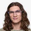 Justin Clear Blue AcetateEyeglass Frames for Men from EyeBuyDirect
