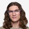 Justin Clear Blue AcetateEyeglass Frames for Men from EyeBuyDirect