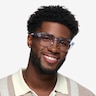 Justin Clear Blue AcetateEyeglass Frames for Women from EyeBuyDirect