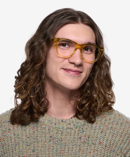 Abe Clear Yellow AcetateEyeglass Frames for Men from EyeBuyDirect