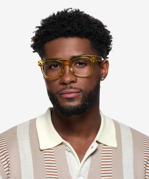 Clear Yellow Abe -  Acetate Eyeglasses