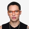 Aloe Clear Orange PlasticEyeglass Frames for Women from EyeBuyDirect