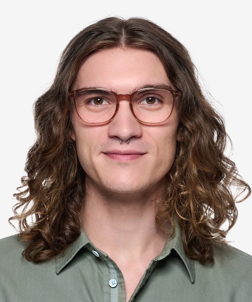 Aloe Clear Brown PlasticEyeglass Frames for Men from EyeBuyDirect