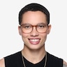Aloe Clear Brown PlasticEyeglass Frames for Women from EyeBuyDirect