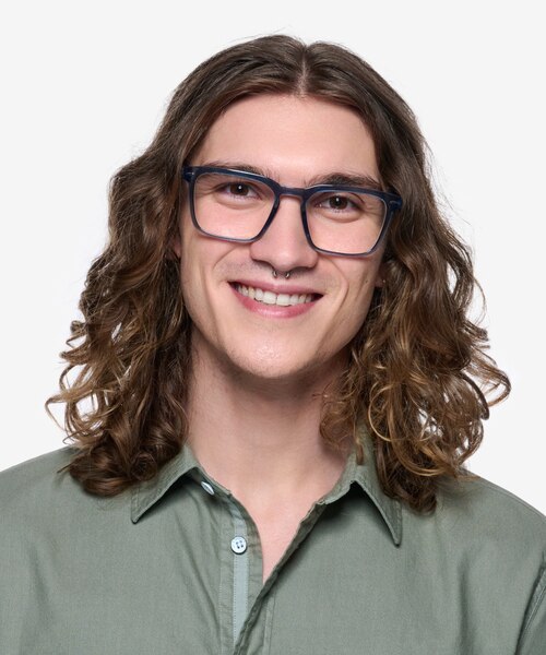 Cloudburst Clear Gray PlasticEyeglass Frames for Men from EyeBuyDirect