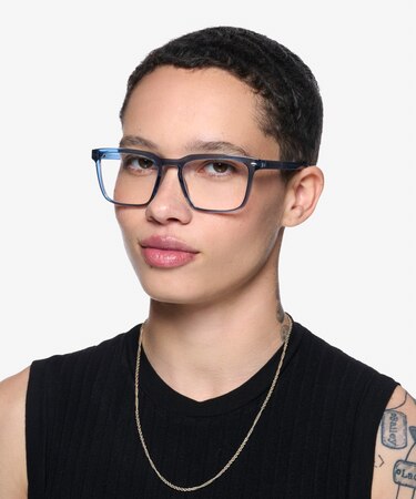 Clear Gray Cloudburst -  Plastic Eyeglasses