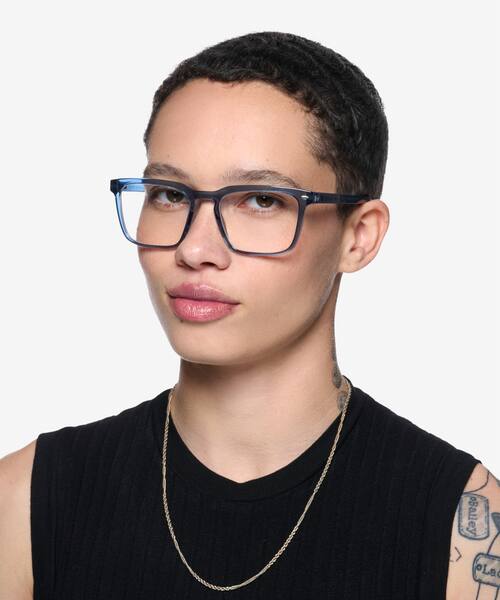 Clear Gray Cloudburst -  Plastic Eyeglasses