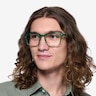 Cloudburst Clear Green PlasticEyeglass Frames for Men from EyeBuyDirect