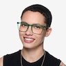 Cloudburst Clear Green PlasticEyeglass Frames for Women from EyeBuyDirect